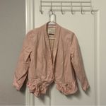 Anthropologie Catonnier Blush Pink Ruffled Blazer XS Photo 1
