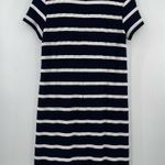 Loft  ANN TAYLOR Stripe Dress Navy White Nautical Business Casual Office Medium Photo 1