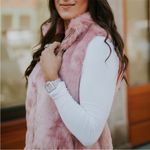 J.Crew  Pink Faux Fur Vest Guava Berry Small Photo 1