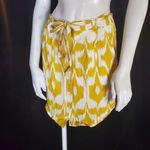 Loft Ann Taylor Ikat Yellow & White Skirt & Belt (XS) Photo 1