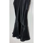 Victoria's Secret  Vintage Black Satin Flounce Mini Slip Dress Nightgown Size M Photo 6