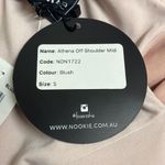 Nookie  Revolve Athena Off Shoulder Midi Dress Blush Knot Front Small NWT Bodycon Photo 8