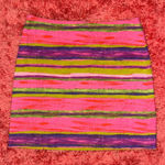 Ann Taylor Vibrant Striped Pink Skirt Photo 0