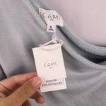 Cami NYC Beck Top, Glacier Blue, 100% Cotton, One Shoulder Puff Sleeve Photo 8