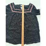 Sundance Artists Vision Tunic Size S Black Floral Embroidered Crinkle Boho NWOT Photo 12