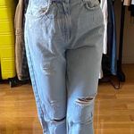 ZARA Light Washed Ripped Mom Jeans Photo 0