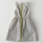 The Letter Anthropology Womens Fit Flare Dress Gold 20% Metallic sleeveless XS‎ Photo 8