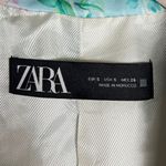 ZARA  Women’s Floral Blazer Small Blue Pink Yellow Flowers NWOT‎ Jacket Photo 8