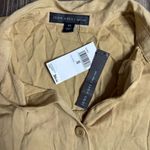 Joan Vass  New York Shirt Top Womens XS Brown Viscose Long Sleeve Button Front Photo 4