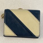 Gucci  Calfskin Diagonal Striped Zumi Chain Wallet - Black Beige - Preloved Photo 1