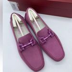 Salvatore Ferragamo  Anemone Moccasins Flats Suade Leather Shoes Size 6 NEW Photo 1
