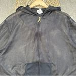 Dotti Women’s Swimwear Coverups Full Zip Hooded Tunic See Through in Black XL Photo 1