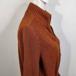 All Worthy Hunter McGrady Mixed Media Sherpa Jacket Size XXS Terra Cotta Sweater Red Photo 3