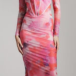 Bardot  Lena Mesh Midi Dress In Wildflower Size Small (US 4) BNWT Photo 0