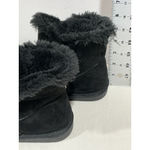 Woman’s Cushion Air Happy Black Faux Suede Fur Lined Ankle Boots 6.5 M Photo 3
