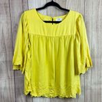 Crown & Ivy  Yellow Blouse with 3/4 Sleeves Photo 0