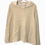 HelloNite revolve waffle knit sweater crotchet hoodie natural kangaroo pouch S Tan Photo 0