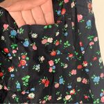 vintage women's XS small Saks Fifth Ave Young dimensions black floral tiered mid Photo 6