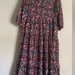 ZARA  Women’s Floral Maxi Dress Ruffle Tiered Size Medium Photo 0