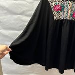 Oddi 3 XL  black top with embroidery, dolman sleeve, new with tags Photo 2
