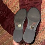 Charlotte Russe NEW MAROON VEGAN SUEDE THIGH BOOTS LACE UP Photo 1