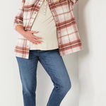 Old Navy NWT  Full Panel OG Straight Maternity Jeans in Ayla Wash - Size 6 Long Photo 0