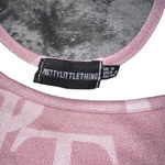 Pretty Little Thing | Pink Monogram Cropped Top Size 4 Photo 3