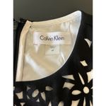 Calvin Klein  Black Floral Laser Cut Sheath Dress 6 Petite Cocktail party wedding Photo 6