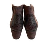 Marc Fisher  Brown Burnished Suede Contrast Stefani Western Bootie, Sz 7.5 Photo 4