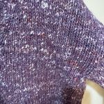 Intermix  Purple Marled Baby Alpaca Merino Wool V-Neck Sweater sz Small‎ Photo 2