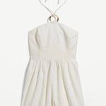 Old Navy  | white linen blend O ring halter romper‎ womens size XL NWT NEW Photo 2