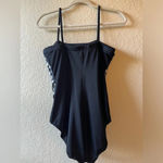swimsuit one piece plaid gingham‎ cottagecore beach vacation costal grandma slim Black Size 12 Photo 6