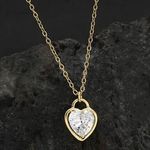 Heart Locket Necklace Gold Photo 0