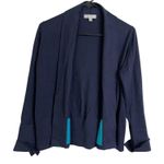 John Smedley Sea Island Cotton Cardigan Sweater Womens Medium Navy Open Blue Photo 0