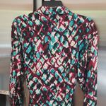 💕SALONI💕 Mari Wrap Dress ~ Amrita Watercolor US 2 Mini 100% Silk Charmeuse Photo 14