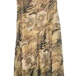 Vintage Women Med Midi Skirt Paisley Fairycore Garden Fairy Lined Goblincore Green Photo 0