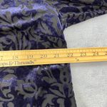 ECI ‎ Velvet Burnout Blouse Top Long Sleeve Damask Print Keyhole Back Bell Sleeve Photo 8