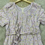 Matilda Jane  Enchanted Garden Artist Floral Tiered Midi Dress Boho in Purple L Photo 5