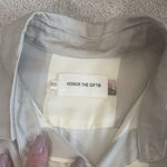 NWT Honor The Gift Ladies Shirt Dress Size XS Striped Cream/Grey Gray Photo 5