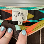  Milly Of New York Mini Skirt Brown Pencil Skirt Button Front Size 4 Photo 2