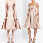 Jonathan Simkhai Cutout Arrow Metallic Rose Fit & Flare Dress Midi Size 4 Formal Pink Photo 14