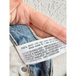 ZARA High Rise Ripped Cut Off Shorts Light Wash Denim Blue Women's Size US 8 Photo 3