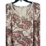 Sonoma Goods for Life 2X Boho Floral Paisley Peasant Blouse Sheer Crinkle Top Photo 1
