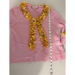 Anthropologie  X Lawan Pressed Buds Pink Yellow Wool Cashmere Peplum Cardigan XS Photo 4