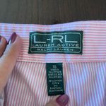 Lauren Ralph Lauren Pink Striped Women's Shorts 8” inseam Size 16 Photo 2