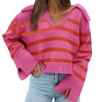 Striped Sweater Pink Size M Photo 0