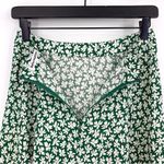 Reformation Flounce Mini Skirt Midori New Green White Floral 2 Photo 4