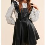 Maeve  Ruffled Vegan Leather Mini Dress Size 6 Photo 0