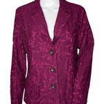 CAbi  Blazer Womens Medium Purple Plumberry Frolic Jacket Office Casual Preppy‎ Photo 0