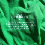 Free People NWT  x Toast Swim Women's Green Fern Ruffle Bandeau Bikini Top Size M Photo 2